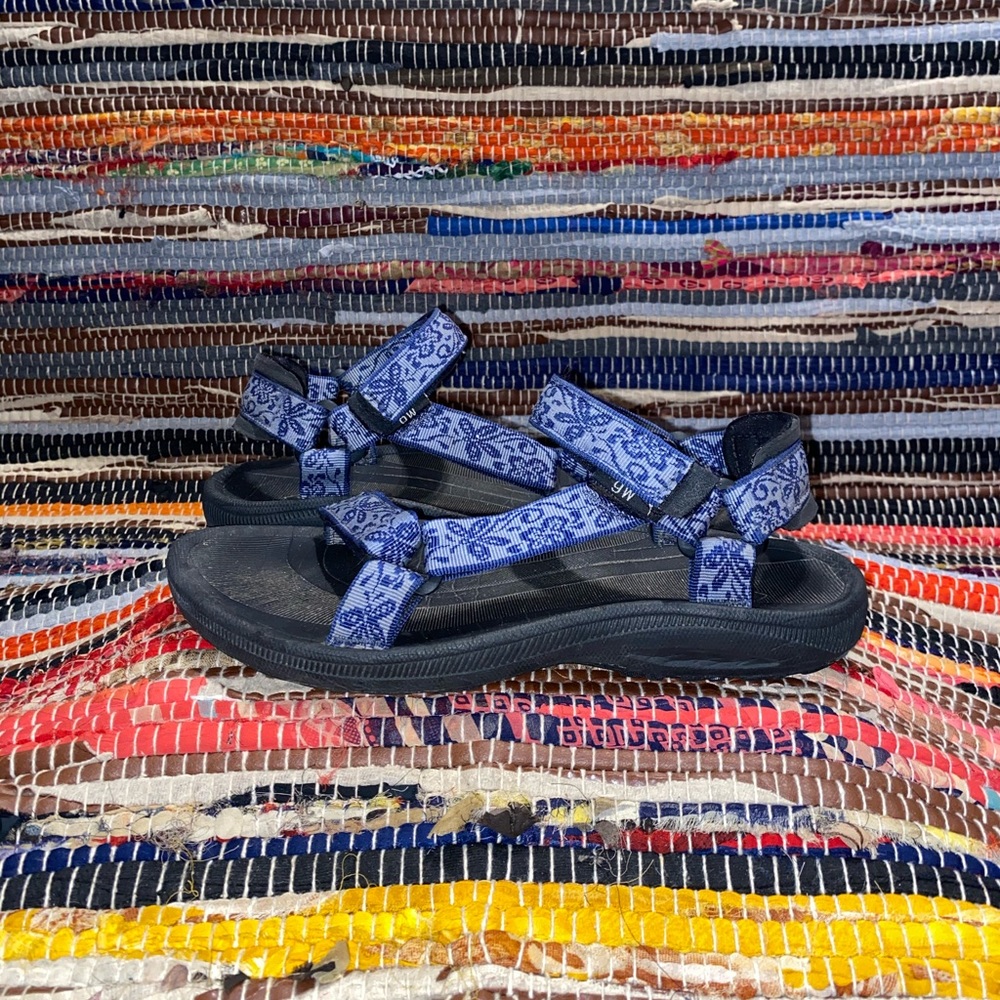 blue teva sandals